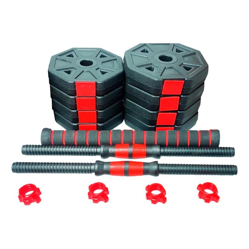 GENERICO - Set de Mancuernas Ajustables Multifuncionales 15 Kg
