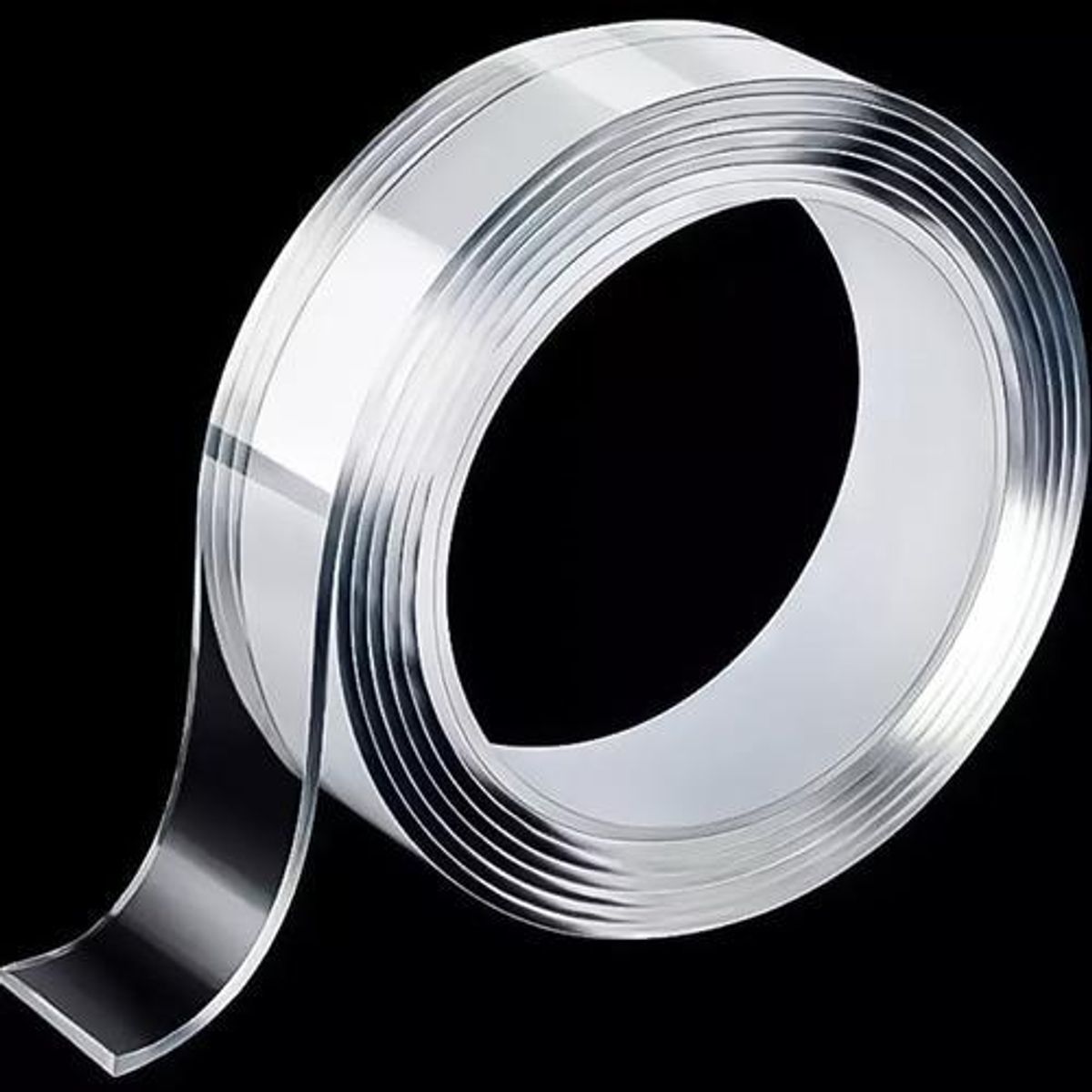 GENERICO - Cinta Doble Cara Transparente Reutilizable 3 Metros