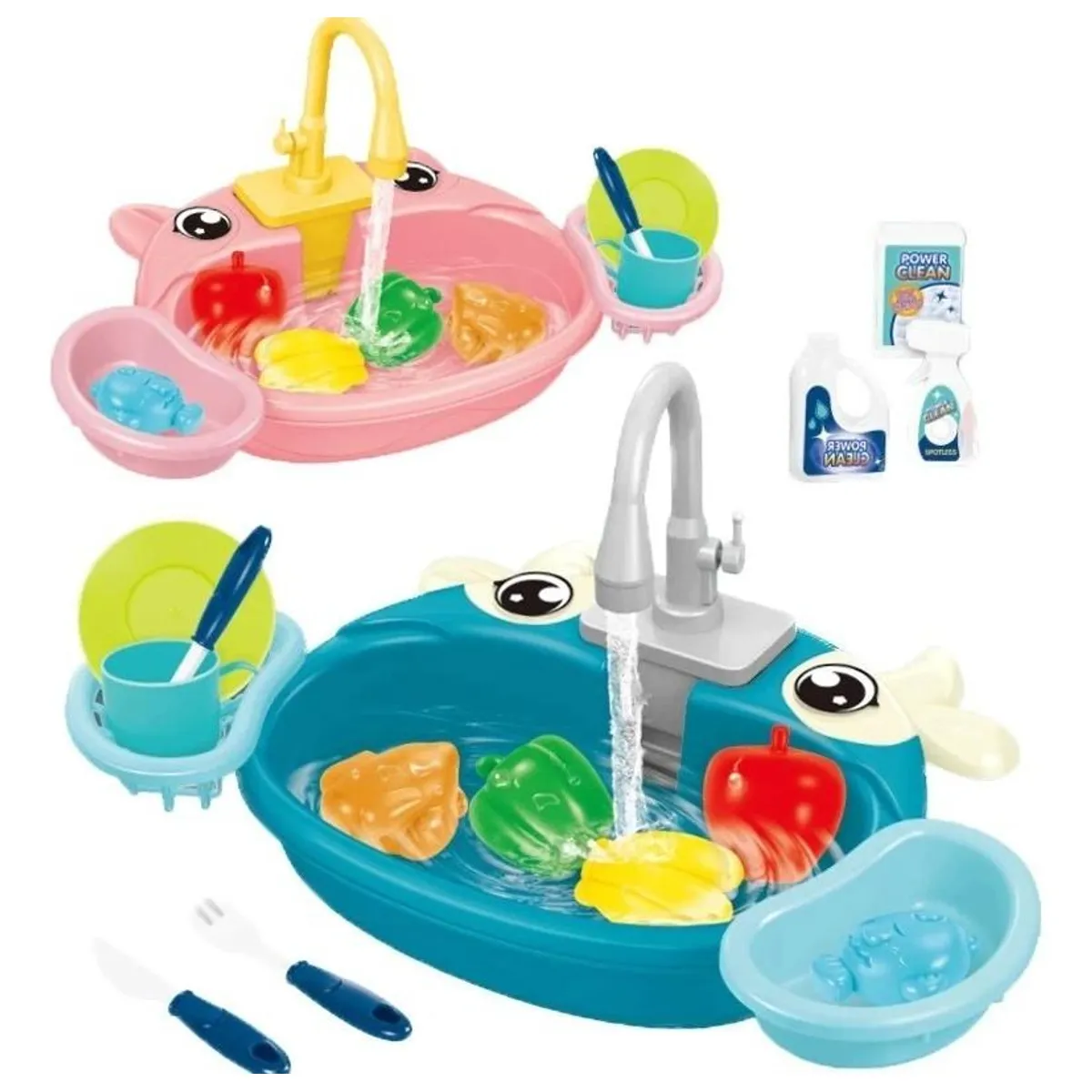 GENERICO - Fregadero de Cocina Juguete con Agua Circulante para Niños