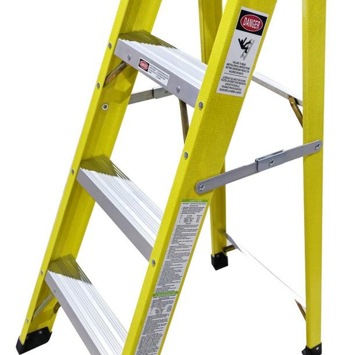 GENERICO - Escalera de Tijera Profesional de Fibra de Vidrio 4 Peldaños