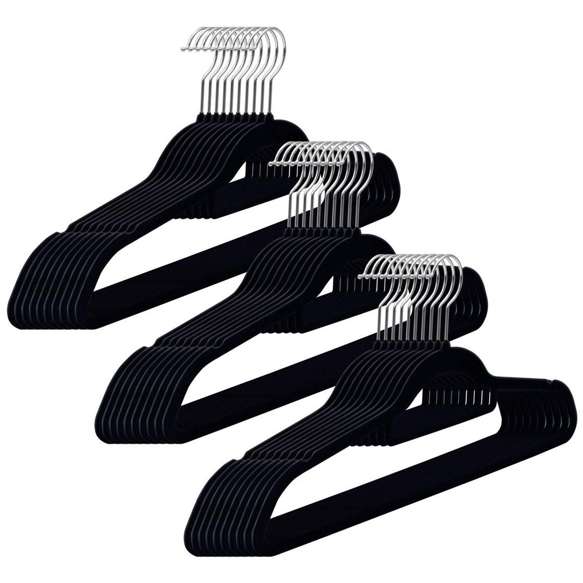 GENERICO - Colgadores Antideslizantes de Terciopelo - 30 Unidades