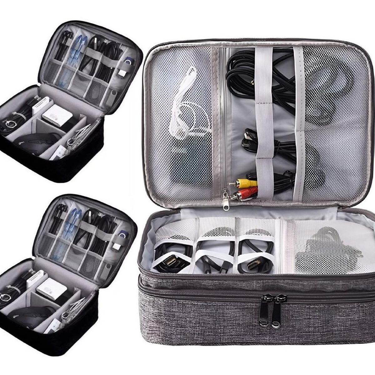 GENERICO - Estuche Organizador de Cables para Viaje 3 Piezas