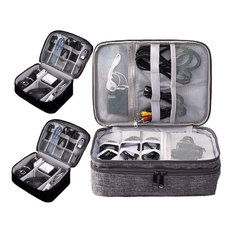 GENERICO - Estuche Organizador de Cables para Viaje 3 Piezas
