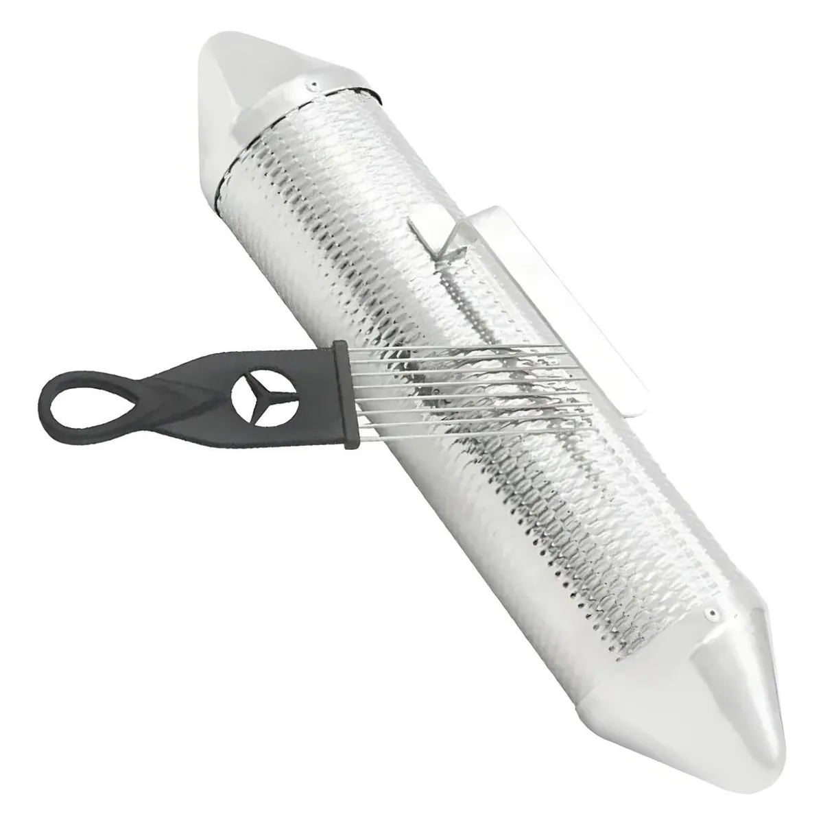 GENERICO - Guiro Metálico de Acero Inoxidable con Raspador Incluido.