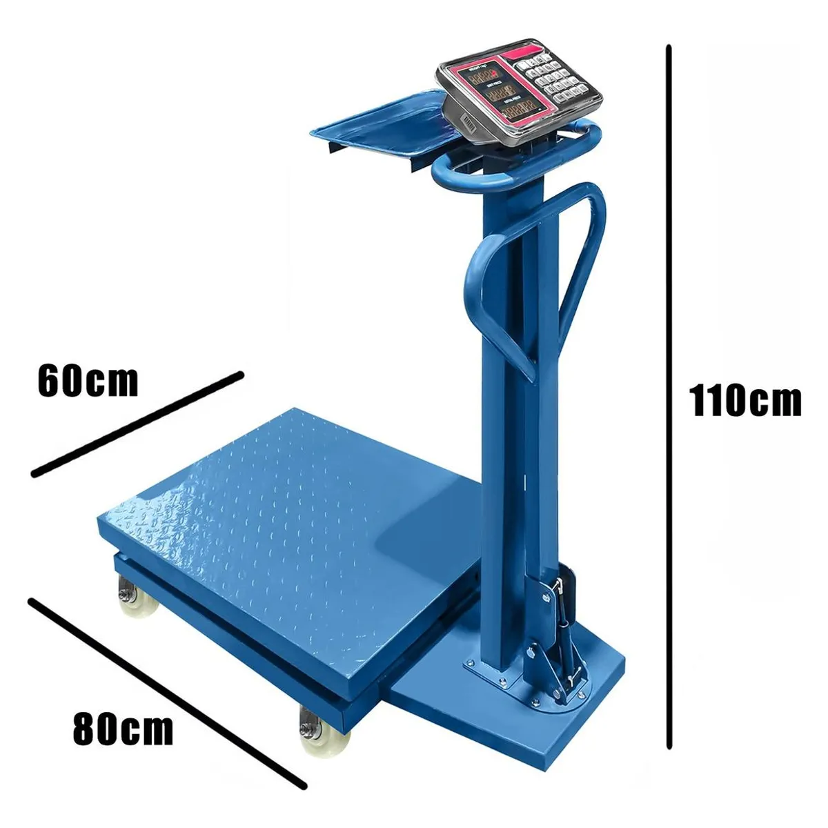 GENERICO - Balanza Industrial Digital Plegable con Ruedas - 1000 kg