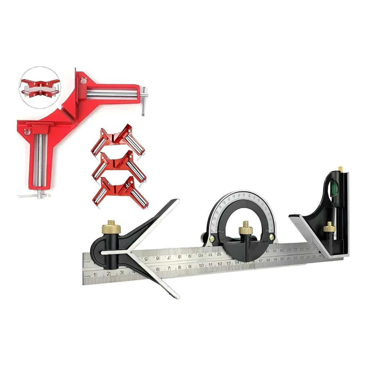 GENERICO - Pack de Prensas Rápidas y Escuadra Combinada para Carpintería