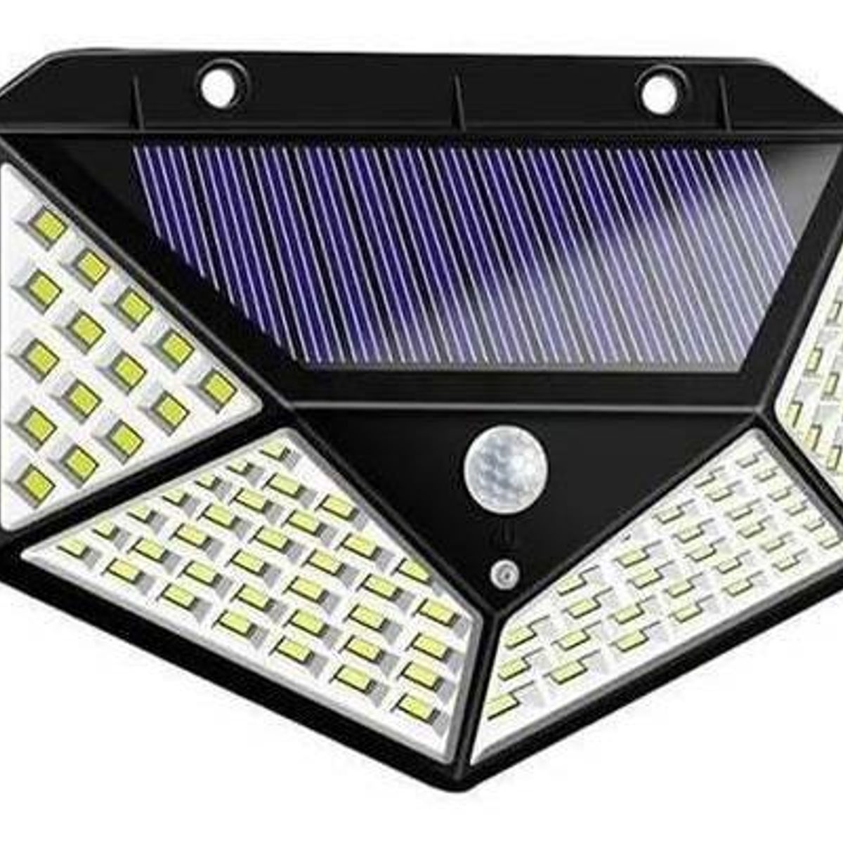 GENERICO - Reflector LED Solar Sensor 1W Luz Fría Carcasa Negra