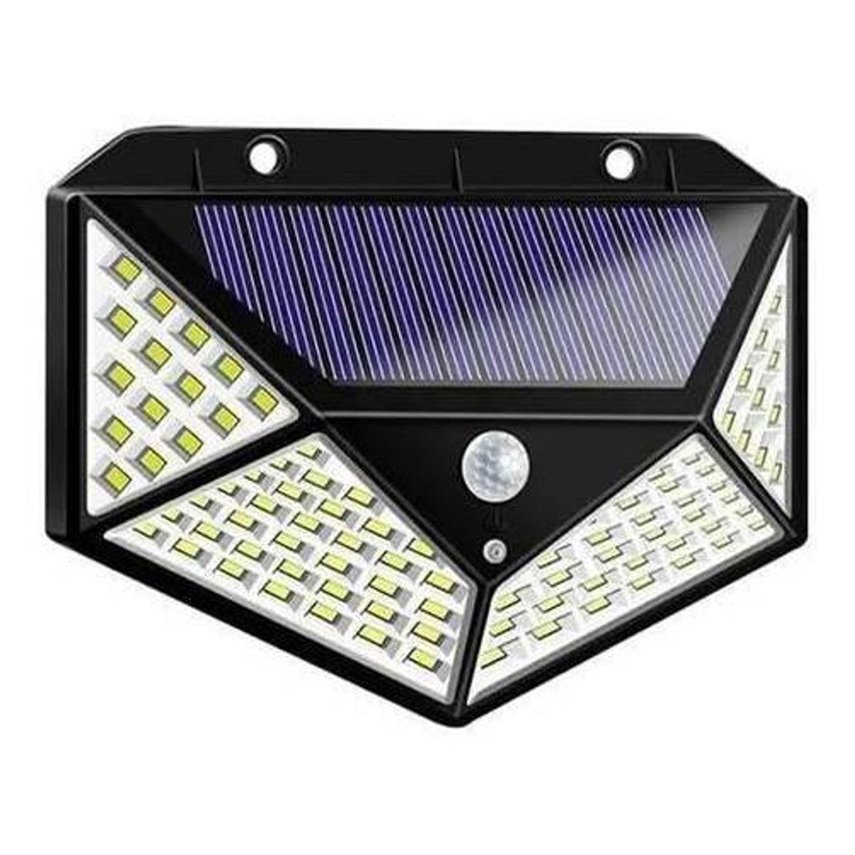 GENERICO - Reflector LED Solar Sensor 1W Luz Fría Carcasa Negra