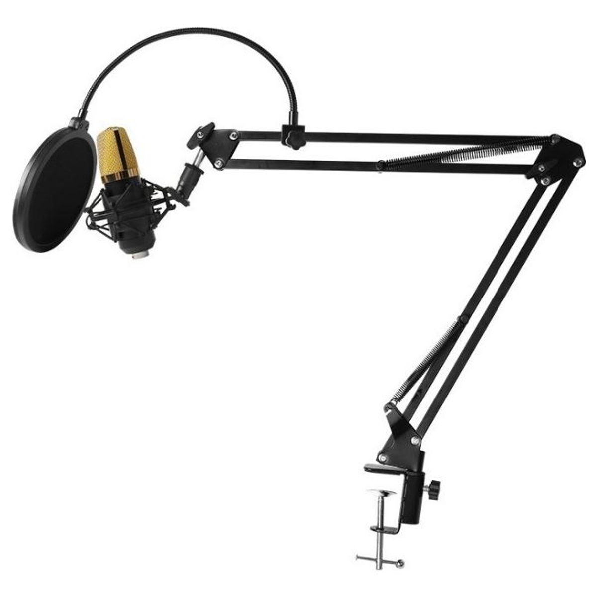 GENERICO - Kit de Micrófono Condensador Profesional con Soporte Ajustable