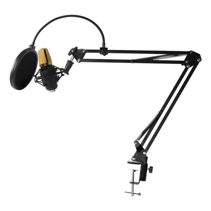 GENERICO - Kit de Micrófono Condensador Profesional con Soporte Ajustable