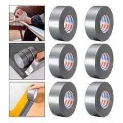 GENERICO - Pack de 6 Cintas Adhesivas Multiuso Duck Tape 5cm x 50m