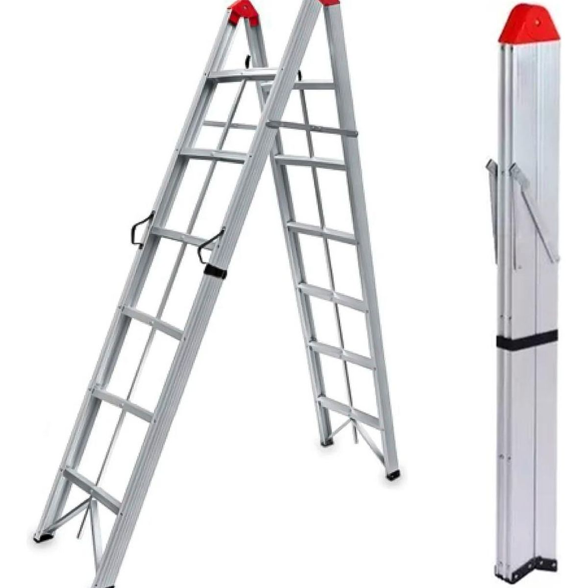 GENERICO - Escalera Tijera 6 Peldaños de Aluminio Multiuso