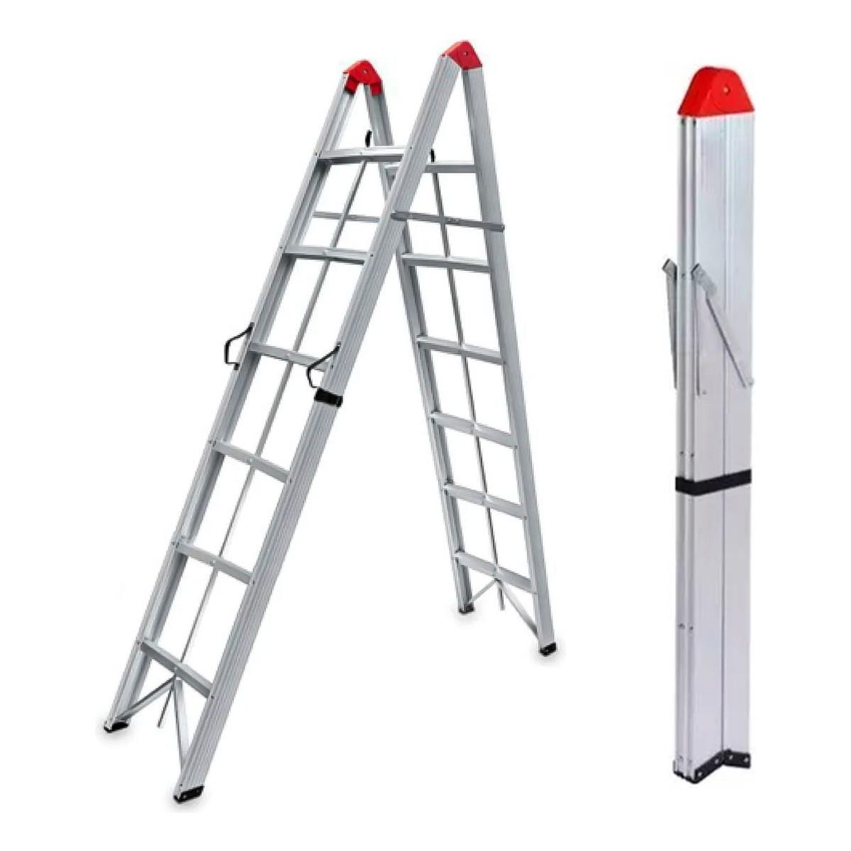 GENERICO - Escalera Tijera 6 Peldaños de Aluminio Multiuso