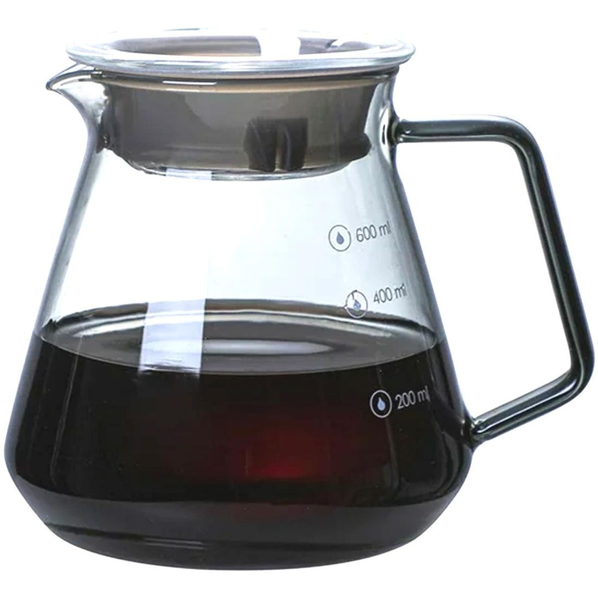 GENERICO - Tetera de Vidrio 600ml Redonda con Tapa