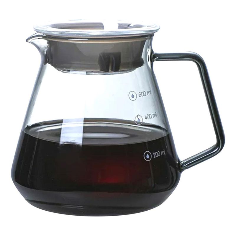 GENERICO - Tetera de Vidrio 600ml Redonda con Tapa