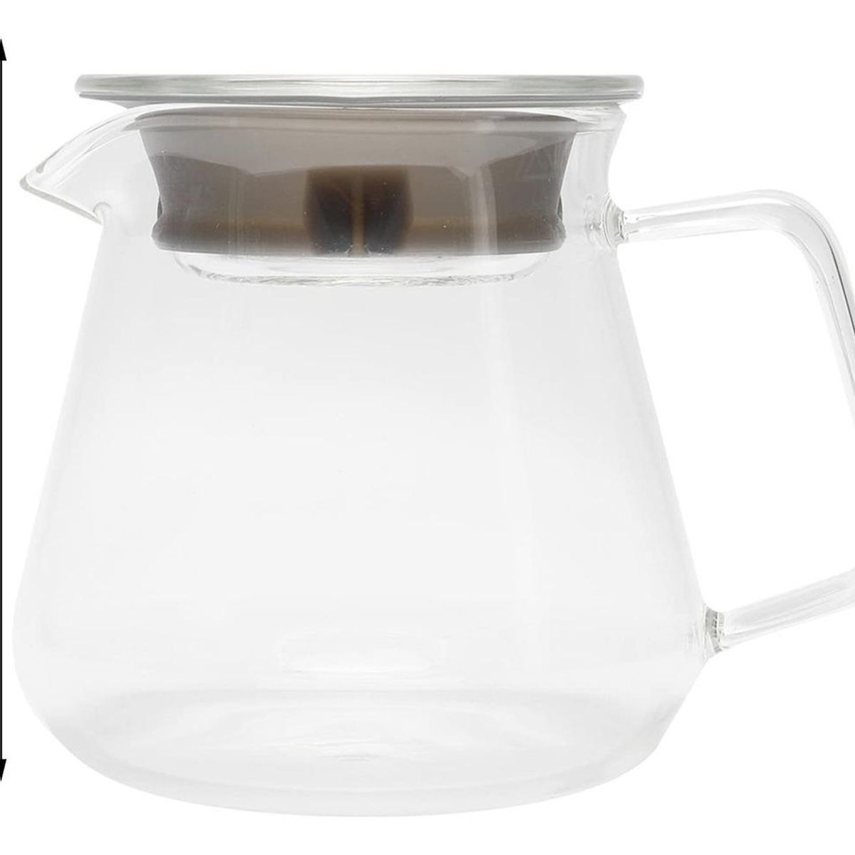 GENERICO - Tetera de Vidrio 600ml Redonda con Tapa