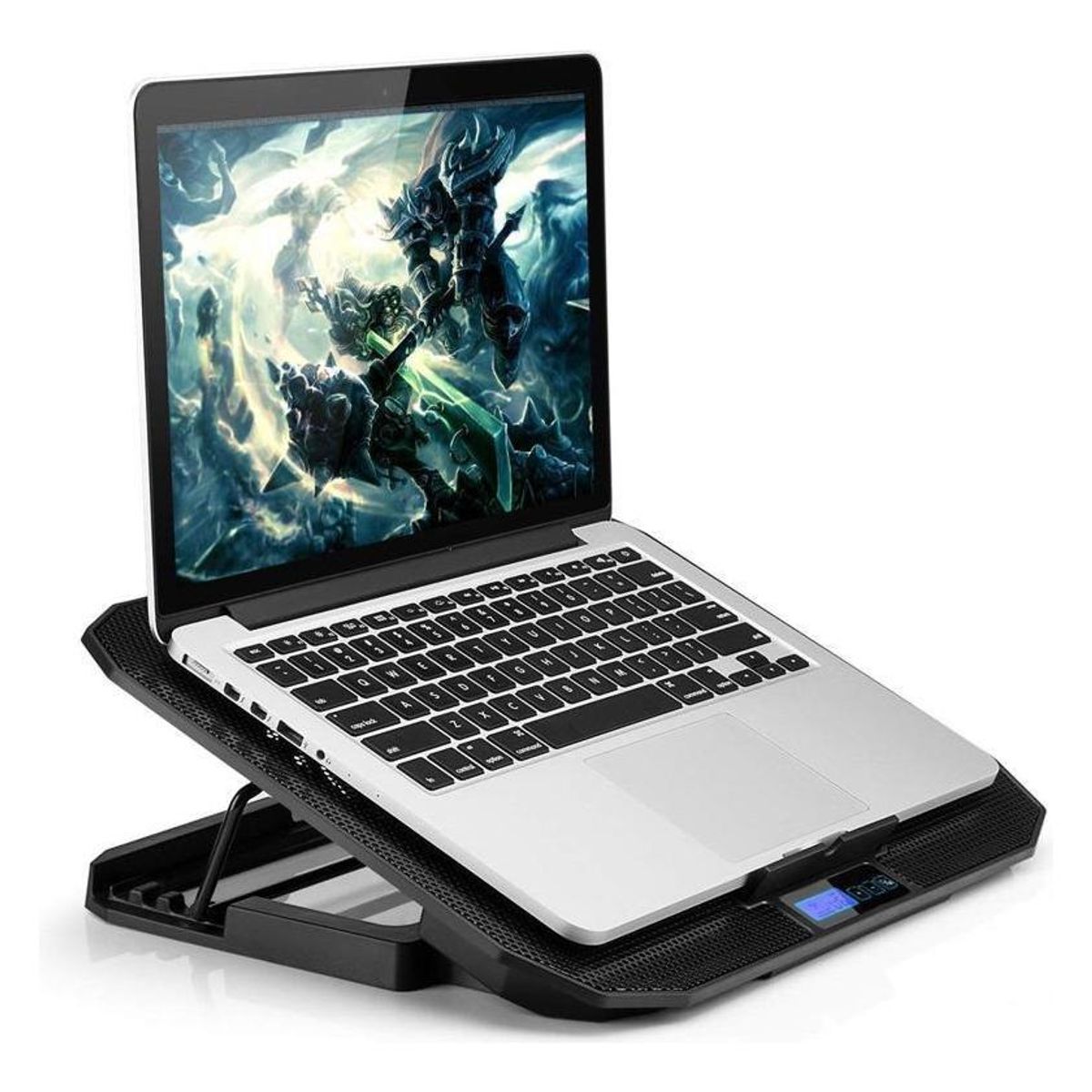 GENERICO - Base Soporte Ergonómico para Notebook con 2 Ventiladores LED