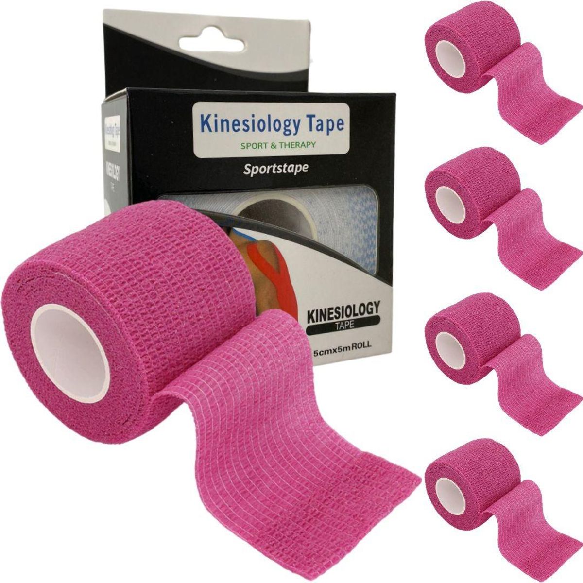 GENERICO - Cinta Kinesiológica X5 Target Tape 5m para Soporte Muscular