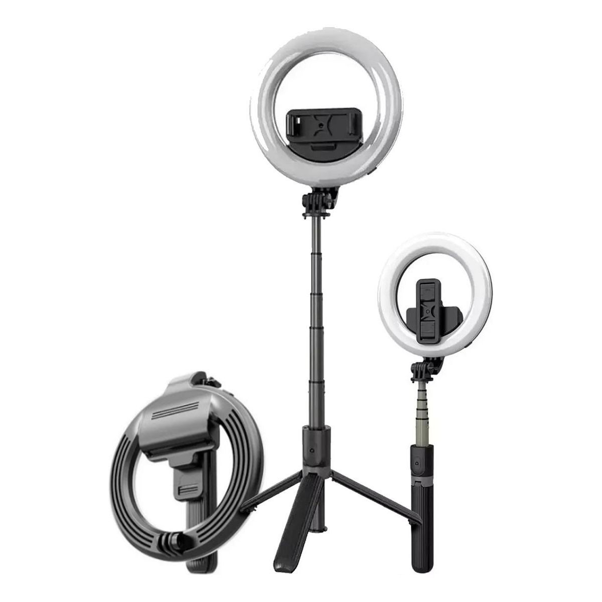 GENERICO - Trípode Celular con Aro LED y Control Bluetooth