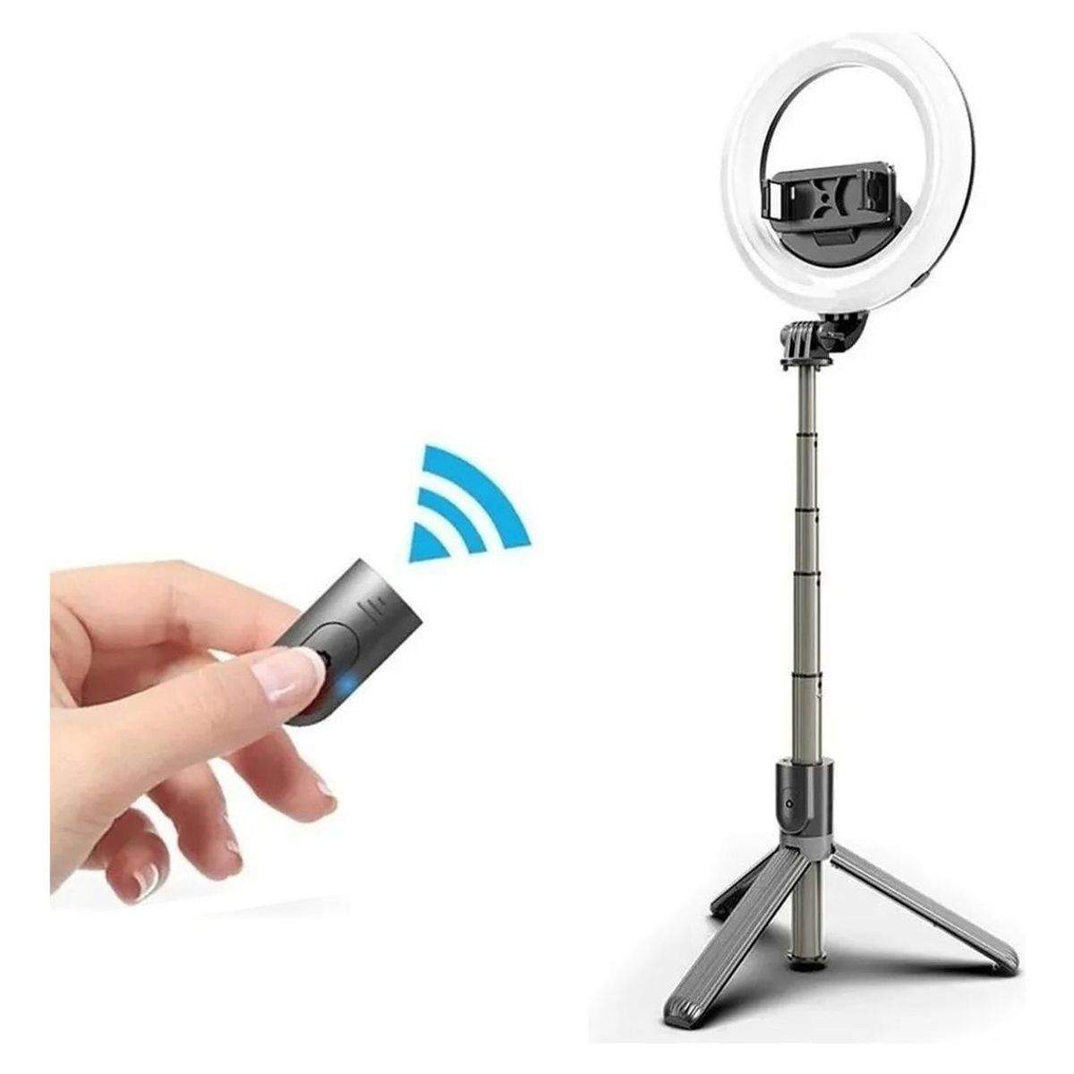 GENERICO - Trípode Celular con Aro LED y Control Bluetooth
