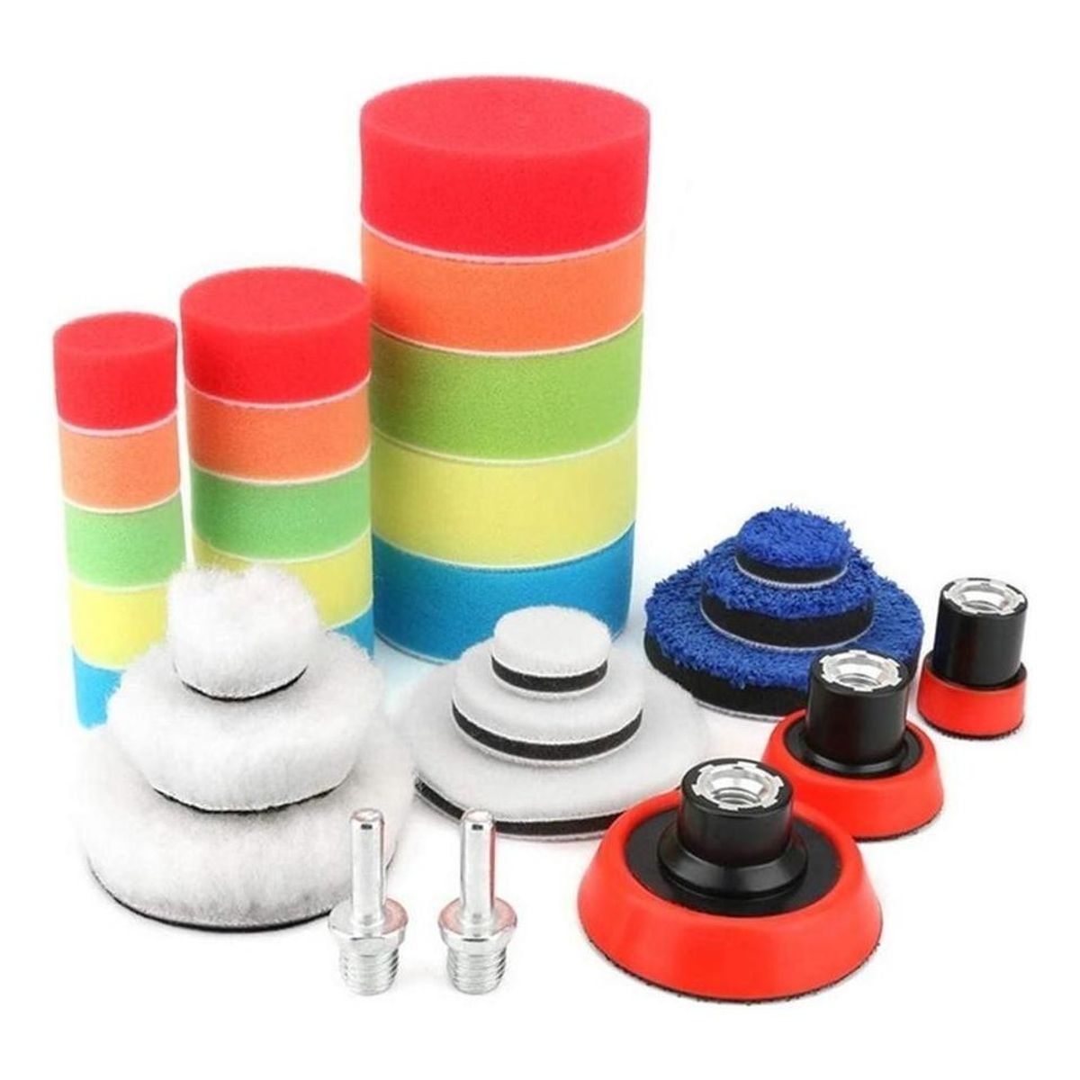 GENERICO - Kit de 29 Piezas de Pulido con Almohadillas de Esponja y Lana