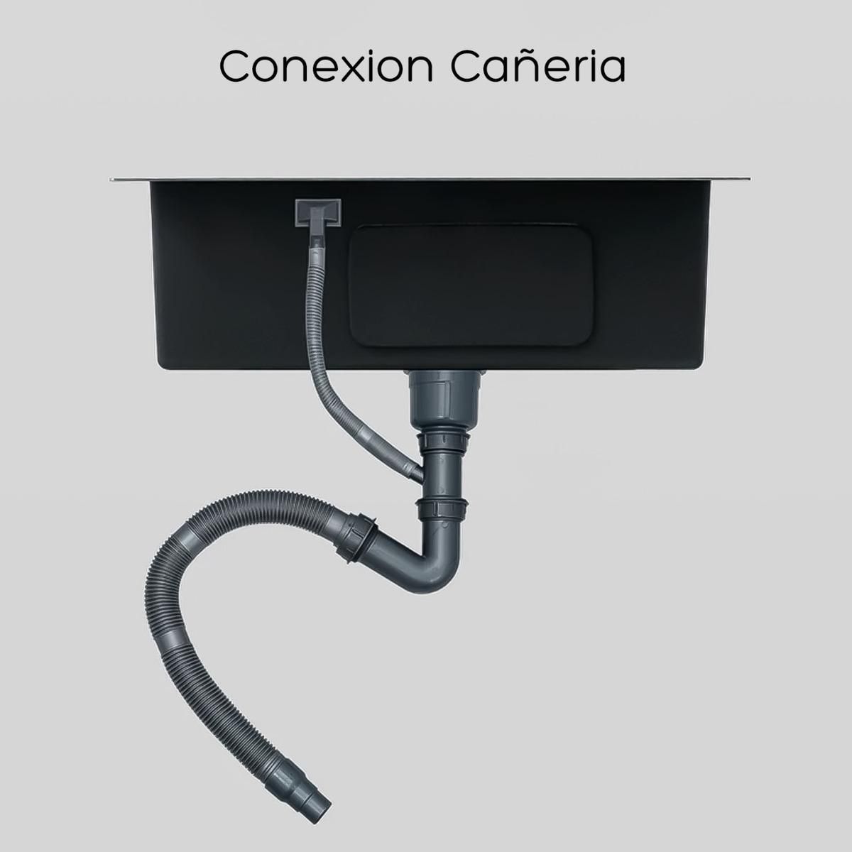 GENERICO - Lavaplatos Doble 78x43cm Acero Inoxidable Cepillado