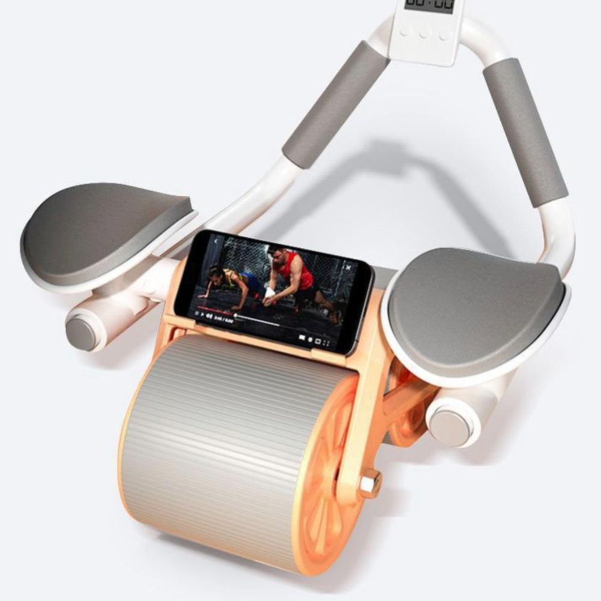 GENERICO - Rodillo Abdominal con Soporte y Cronómetro Incorporado