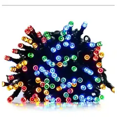 GENERICO - Guirnalda Solar LED Multicolor 20m con 200 Luces para Exteriores