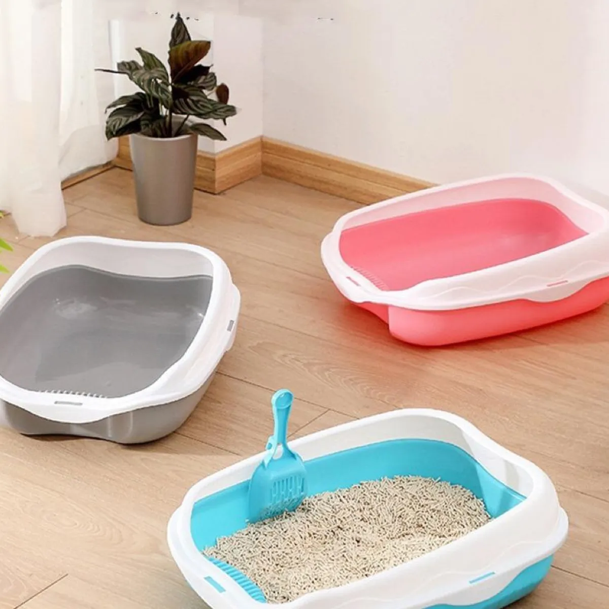 GENERICO - Caja Areneros Sanitario Grande para Gatos con Pala Incluida