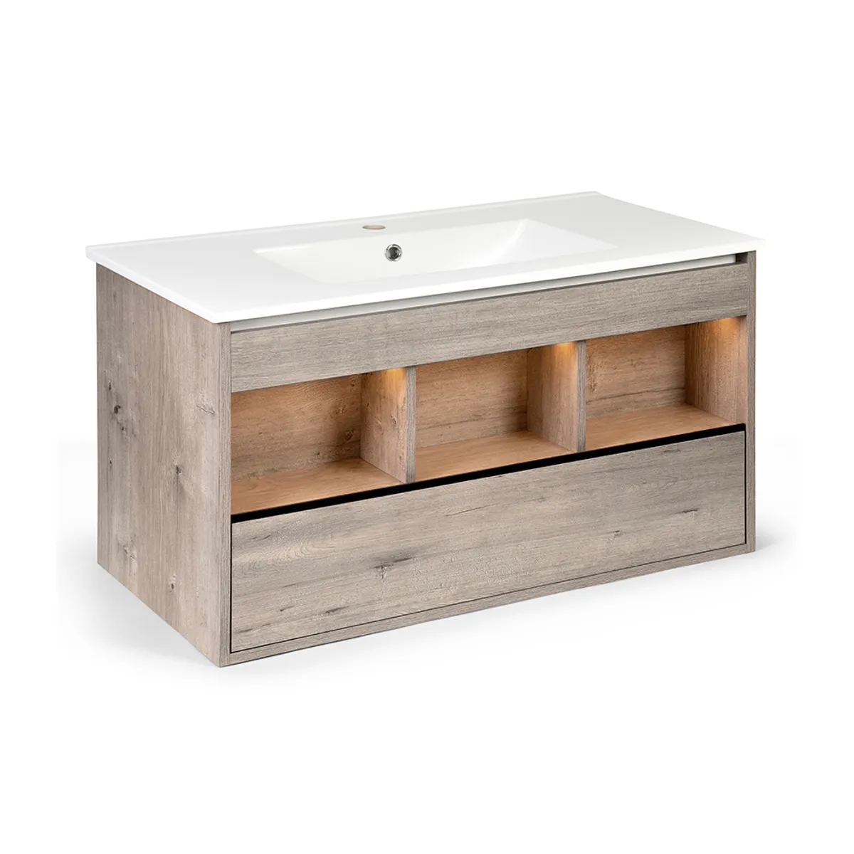 STRETTO - Pack Asturias - Mueble + Griferías + Accesorios + Sanitario