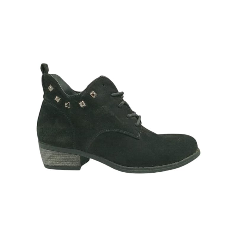 HERIEL - Zapato Negro Gamuza Tachas