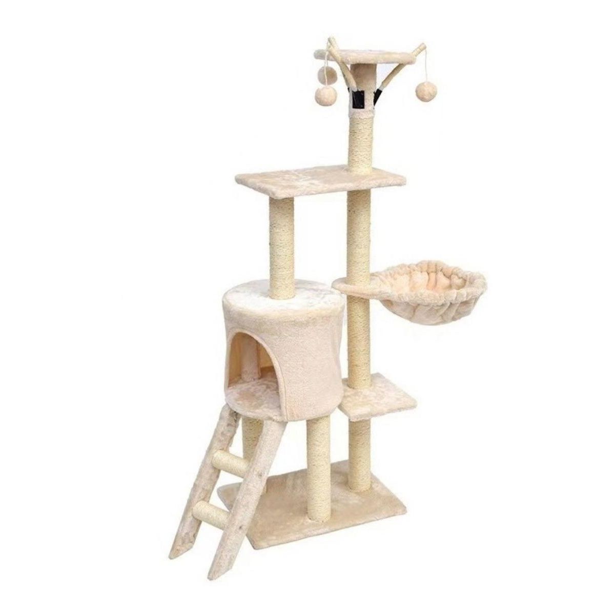 GENERICO - Rascador para Gatos con 5 Niveles y Hamacas Integradas