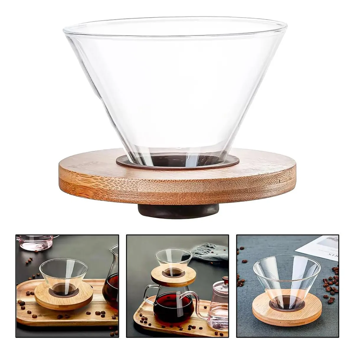 GENERICO - Gotero de Cerámica con Filtros para Café