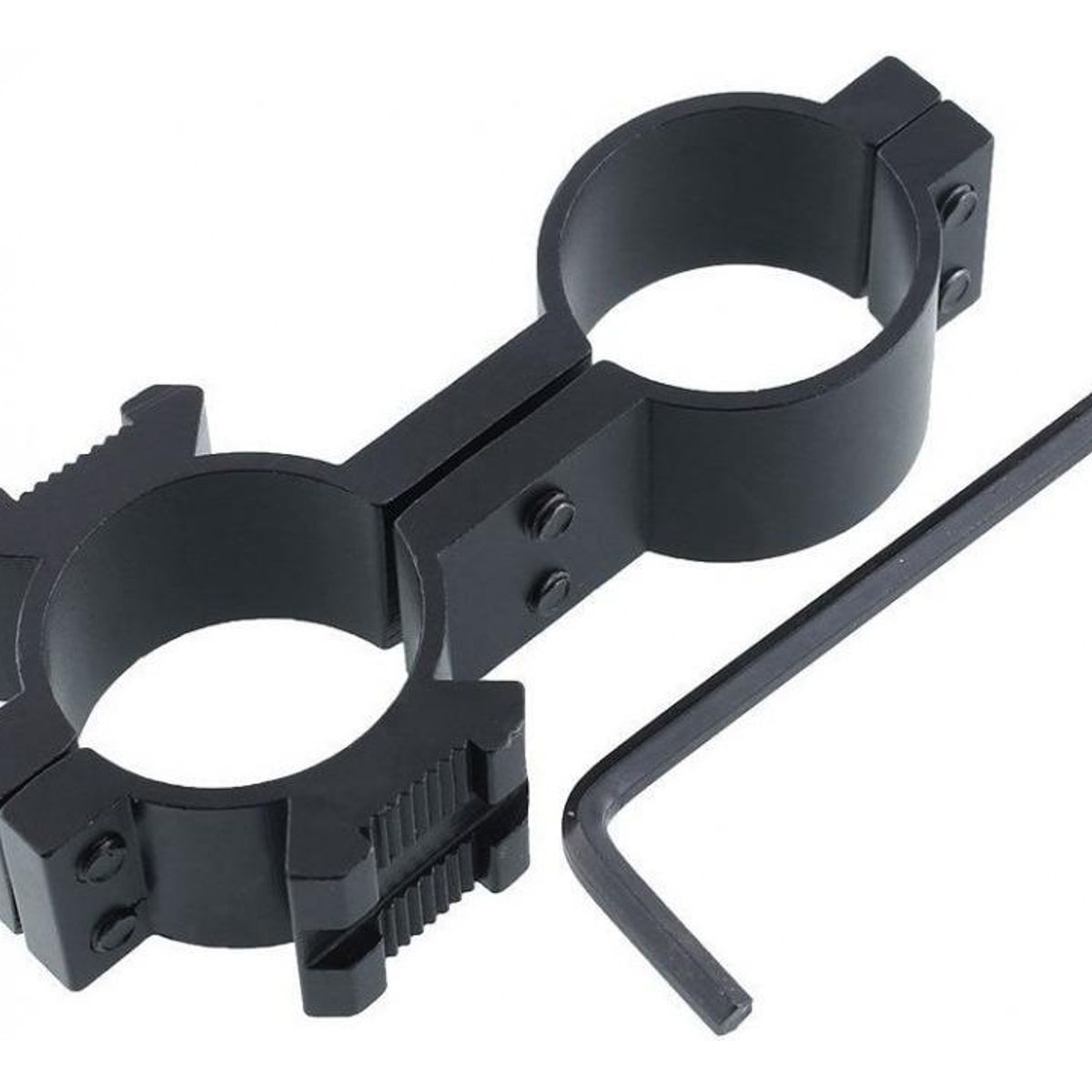 GENERICO - Soporte para Linterna Táctica Doble Anillo para Airsoft