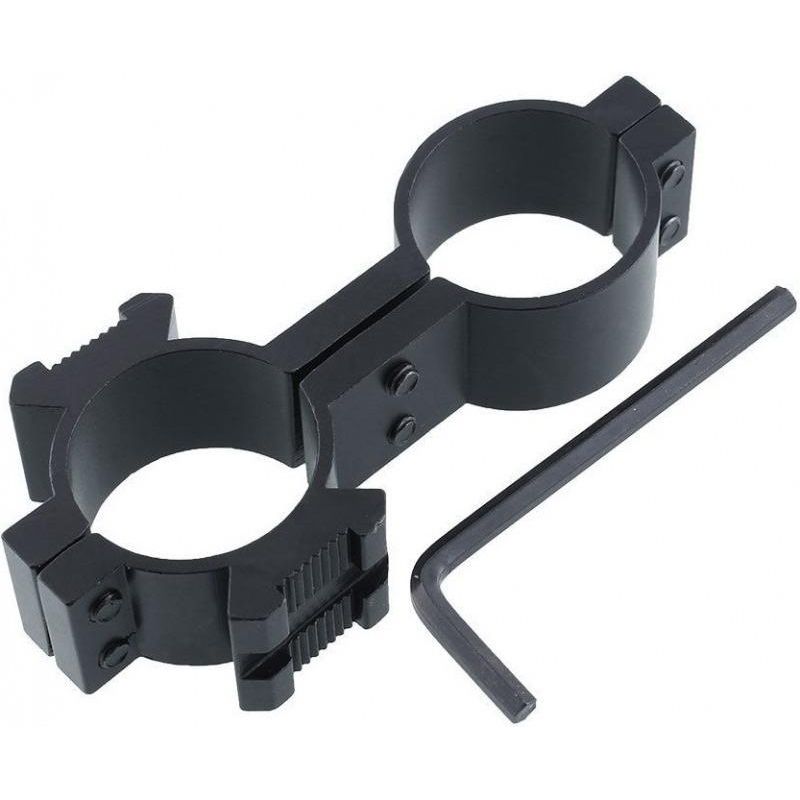 GENERICO - Soporte para Linterna Táctica Doble Anillo para Airsoft