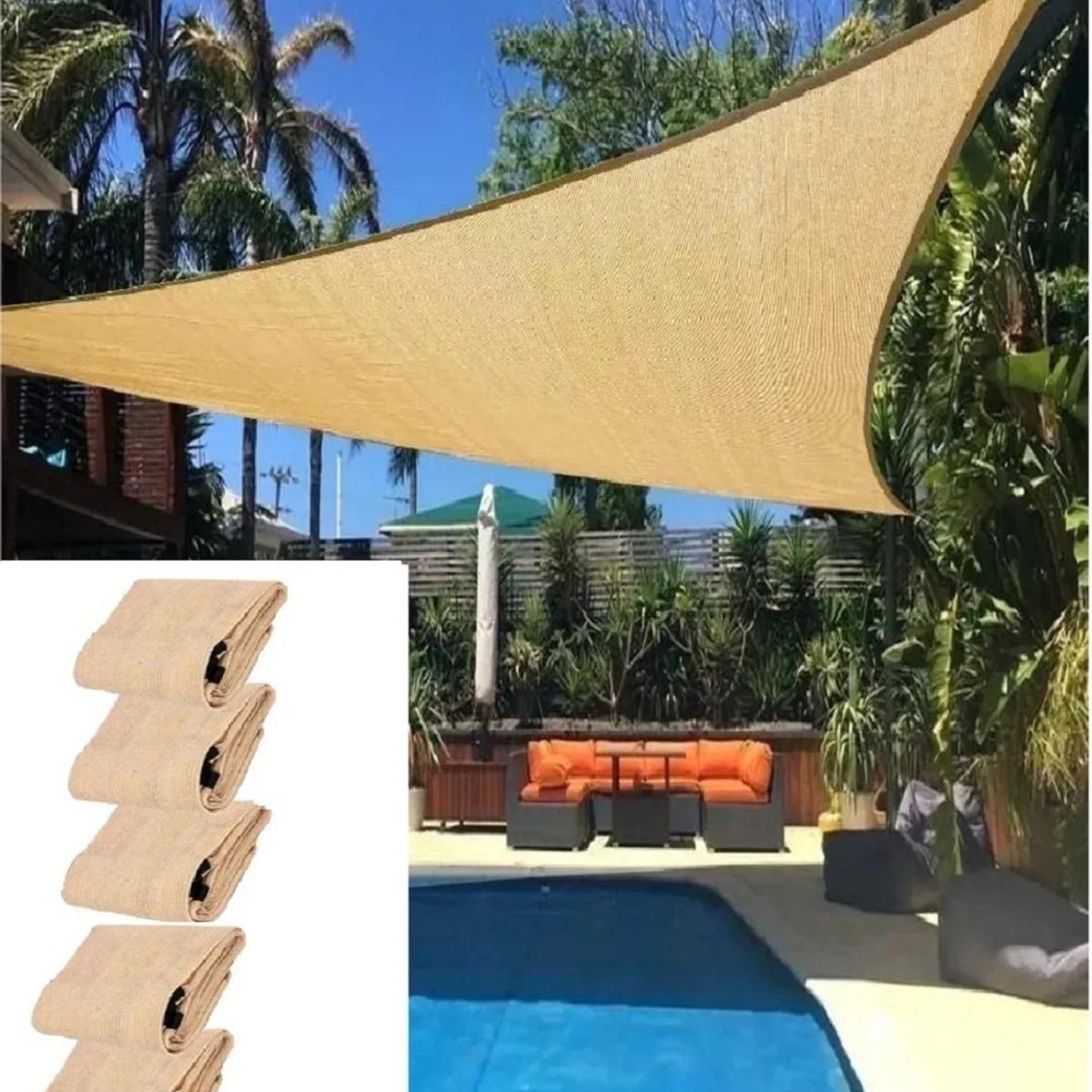 GENERICO - Pack de 5 Toldos Plegables Impermeables 5x5m UV