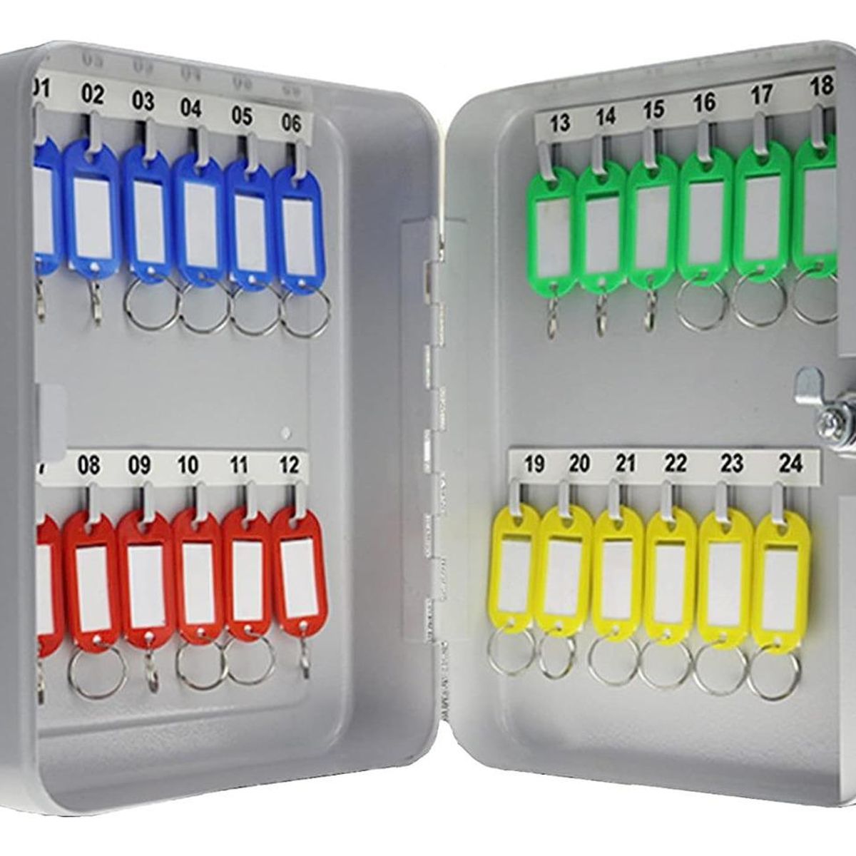 GENERICO - Caja Organizadora de Llaves con Cerradura y 24 Llaveros