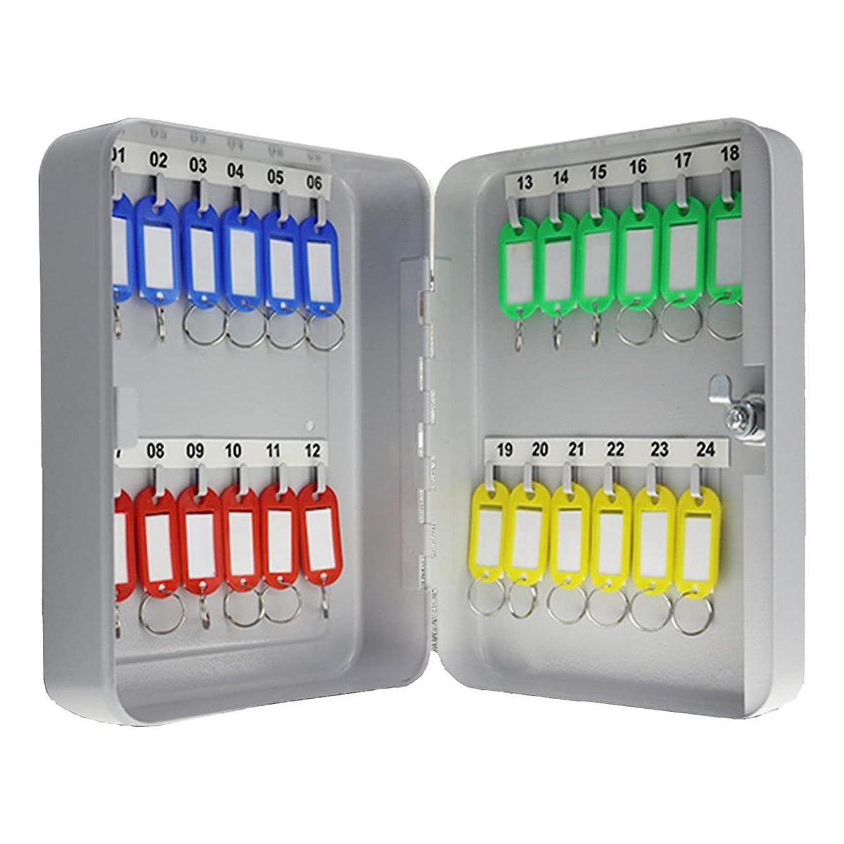 GENERICO - Caja Organizadora de Llaves con Cerradura y 24 Llaveros