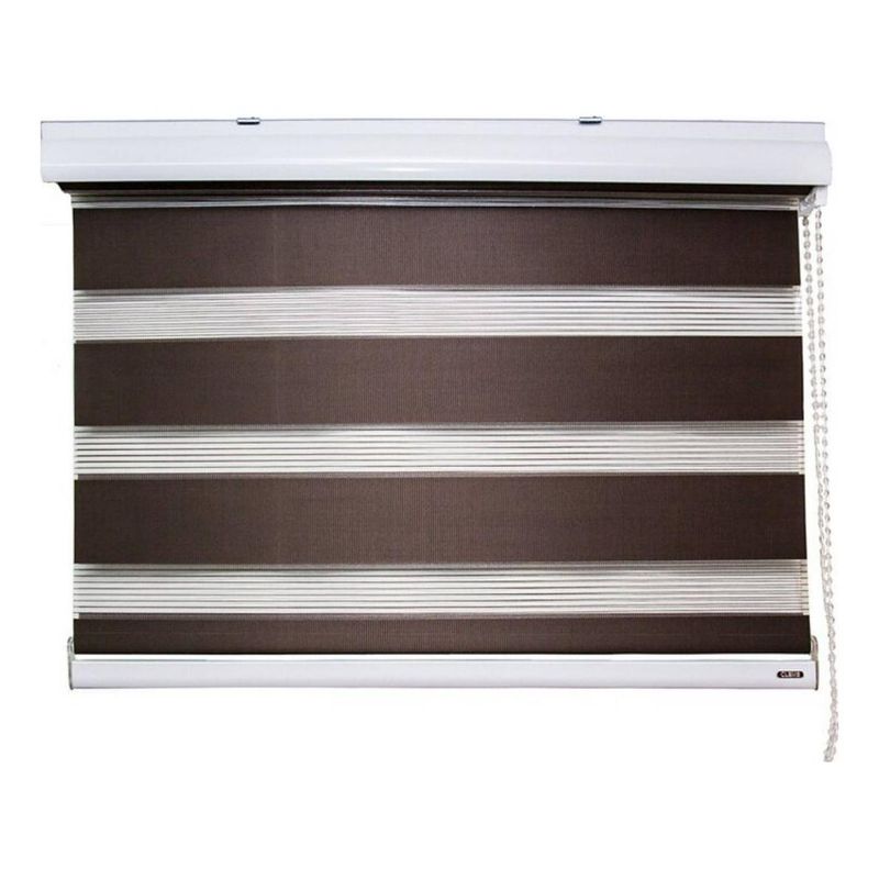 GENERICO - Cortina Roller Duo Zebra Día y Noche 80x240 cm Poliéster.