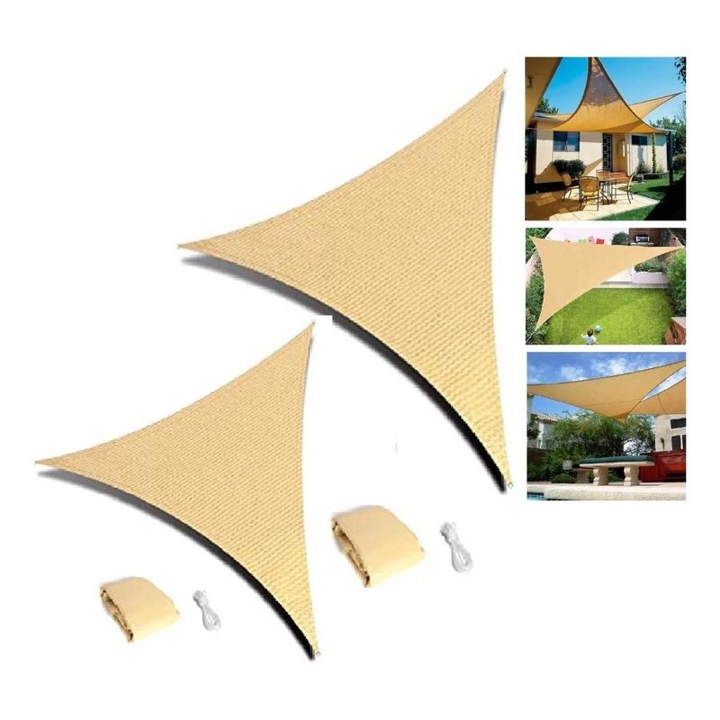 GENERICO - Toldo Vela Triangular Impermeable 5x5x5 metros