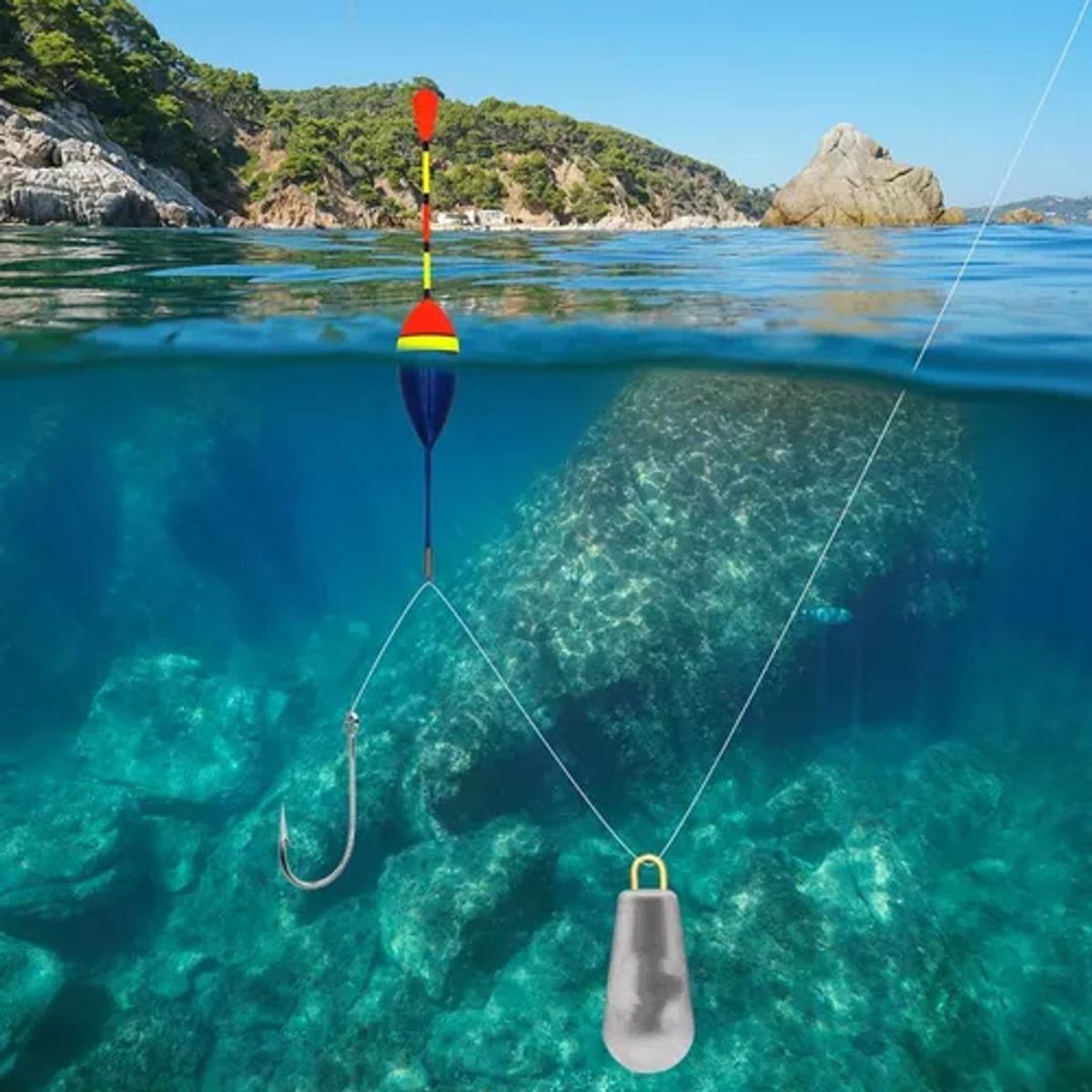 GENERICO - Set de 4 Plomos de Pesca Acero Inoxidable 40g