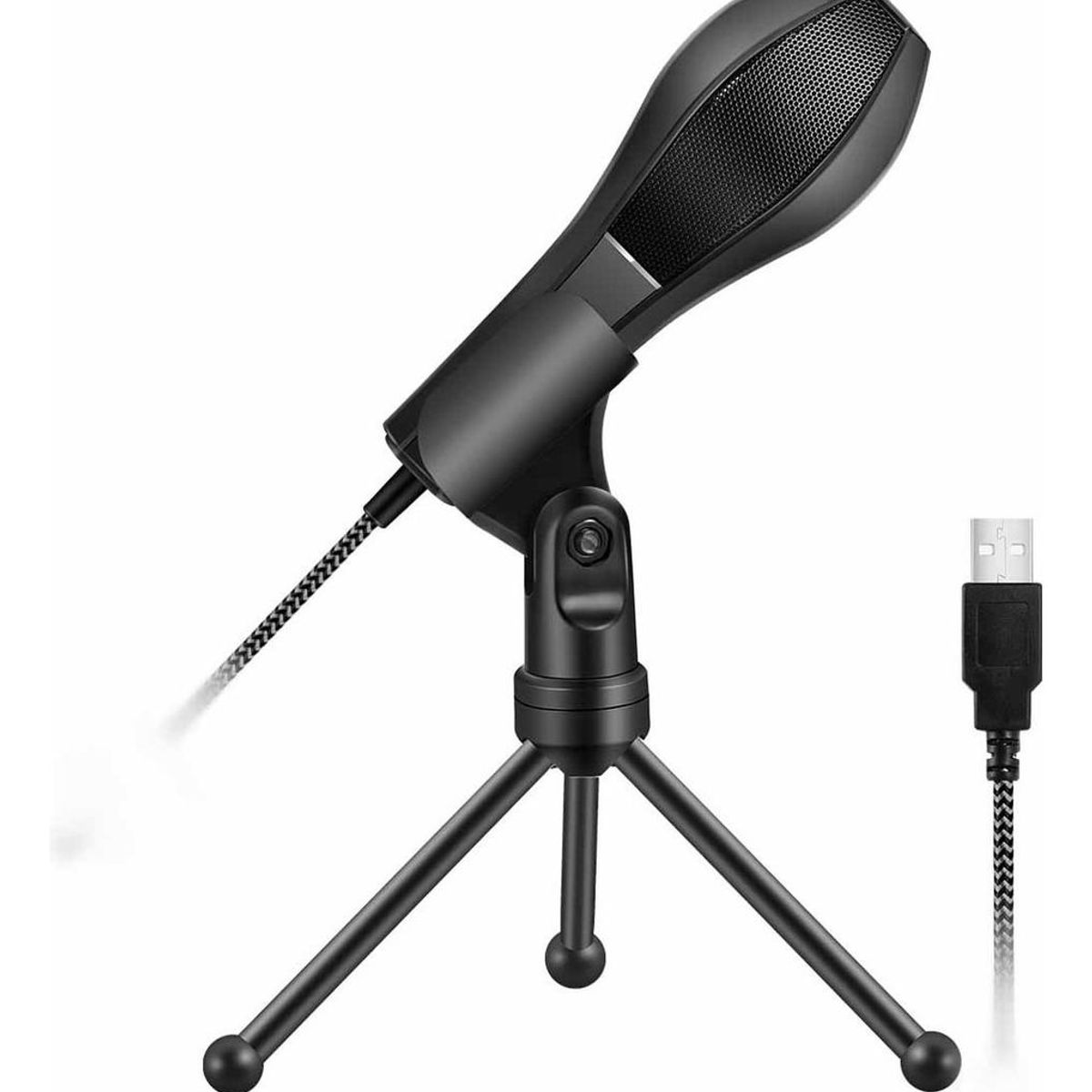 GENERICO - Micrófono Condensador USB con Trípode para Streaming