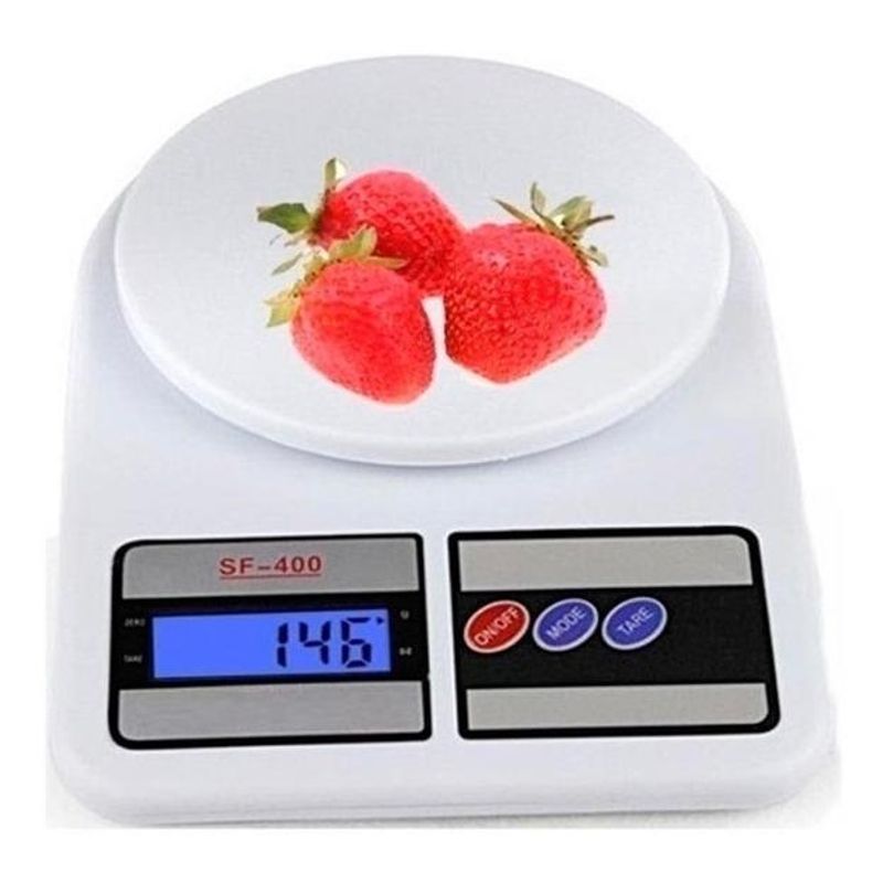 GENERICO - Báscula Digital de Cocina Blanca Precision de 1g a 10kg