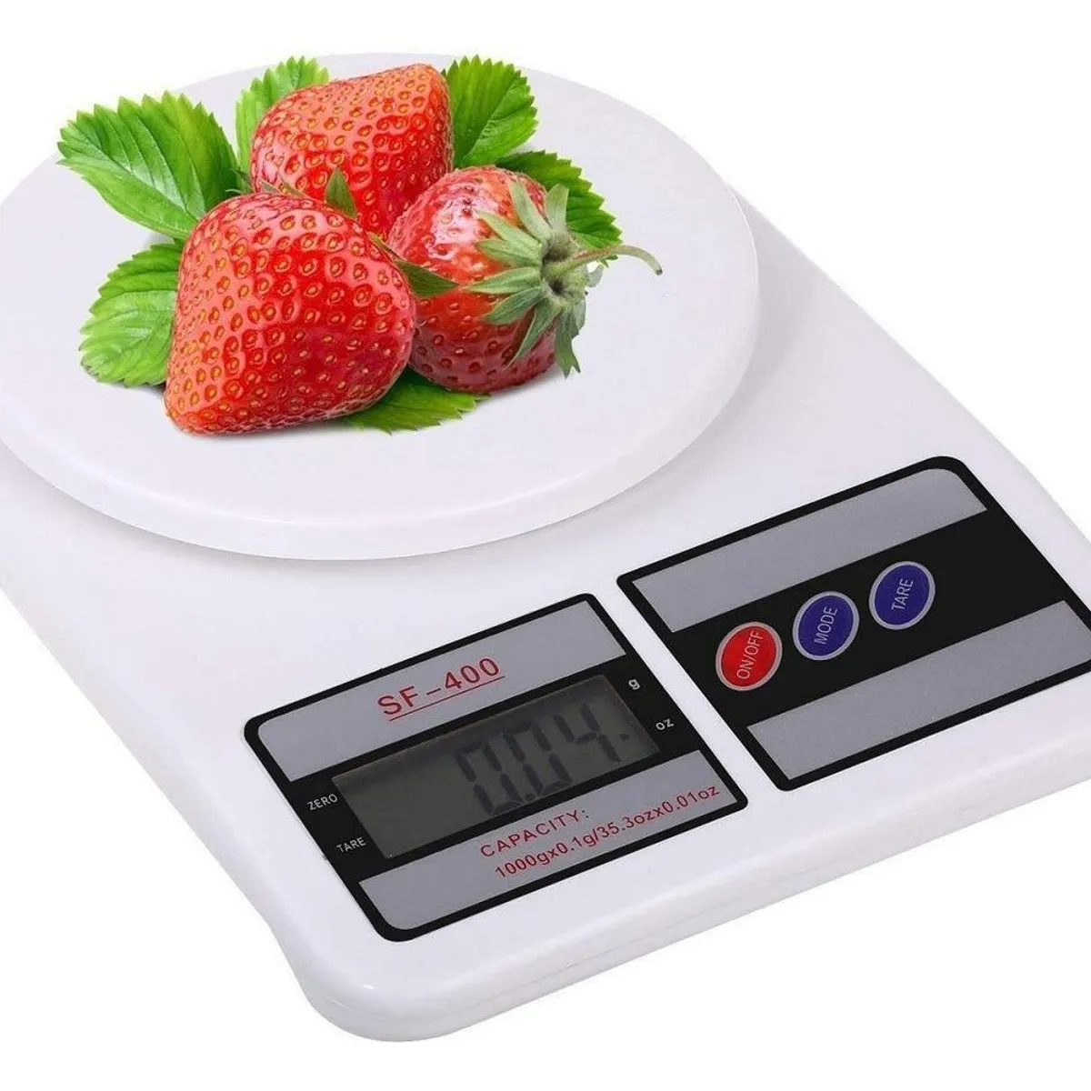 GENERICO - Báscula Digital de Cocina Blanca Precision de 1g a 10kg