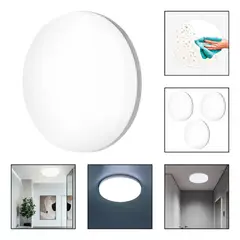 GENERICO - Pack de 3 Focos Plafón Redondo de 48W Luz Fría