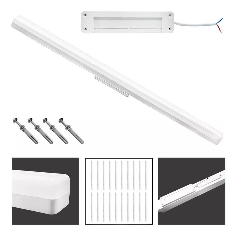 GENERICO - Pack de 20 Focos Tubo LED 48W Luminaria Lineal Luz Fría