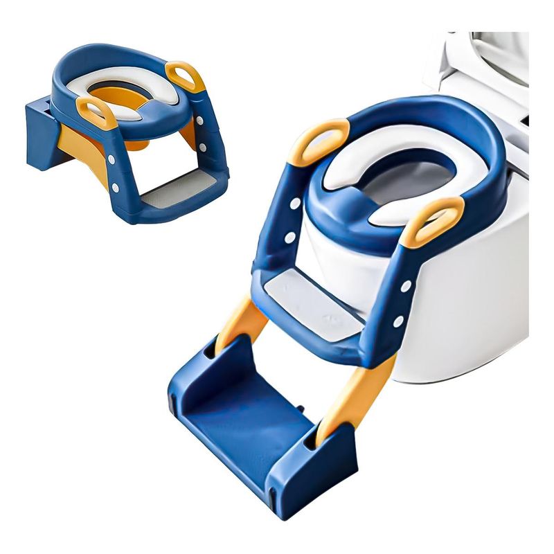GENERICO - Asiento Adaptador para Inodoro 3 en 1 Acolchado para Niños