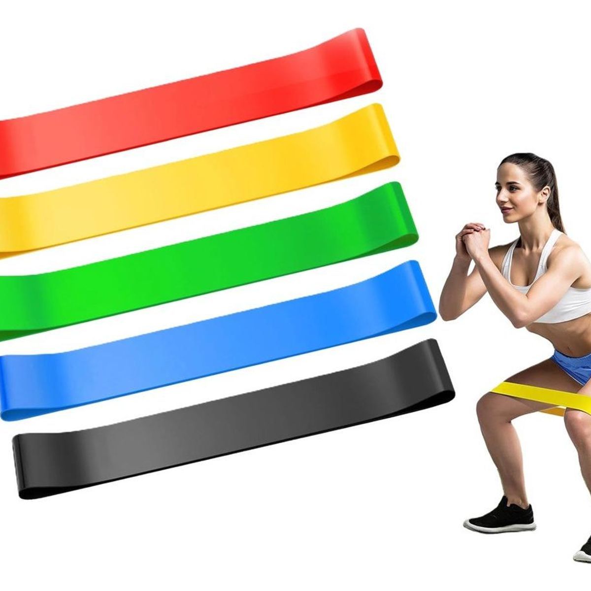 GENERICO - Bandas de Resistencia para Ejercicio - Set de 5 Colores