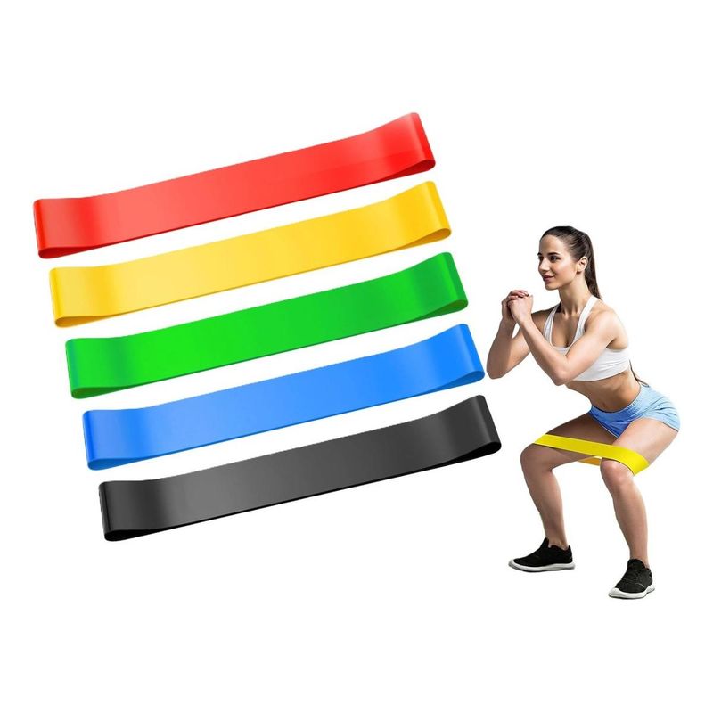 GENERICO - Bandas de Resistencia para Ejercicio - Set de 5 Colores