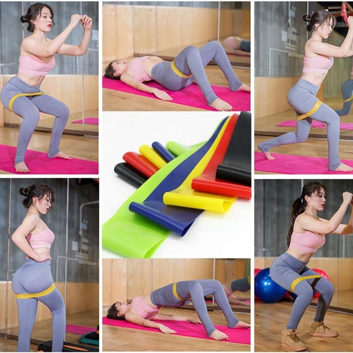 GENERICO - Bandas de Resistencia para Ejercicio - Set de 5 Colores